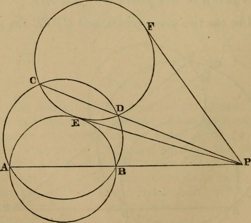 An illustration from Exercises on Euclid and in modern geometry for the use of schools, private students, and junior university students, 1881, leaf 123