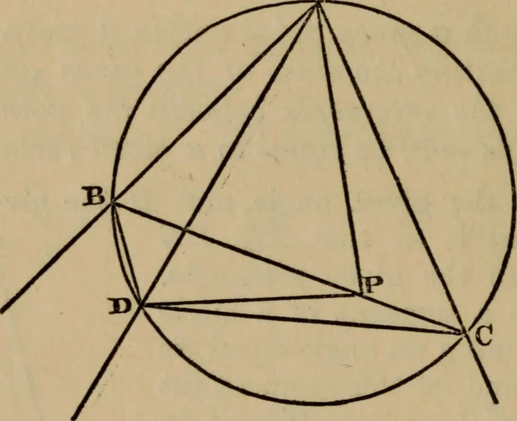 An illustration from Exercises on Euclid and in modern geometry for the use of schools, private students, and junior university students, 1881, leaf 147