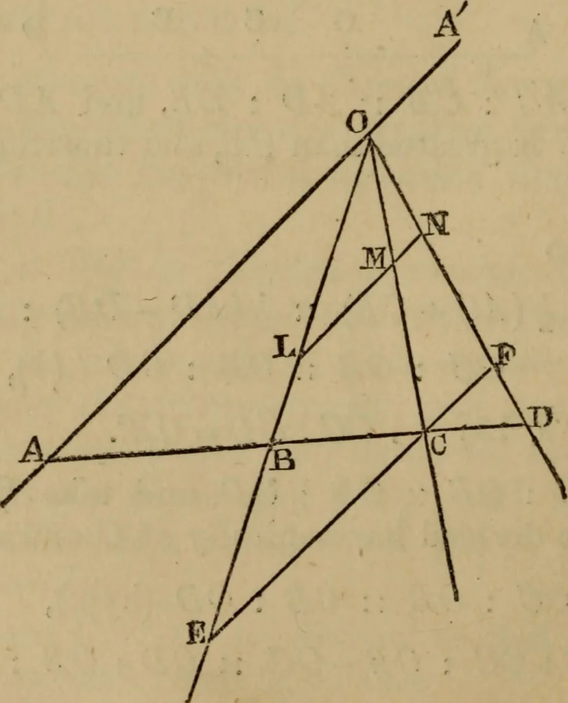 An illustration from Exercises on Euclid and in modern geometry for the use of schools, private students, and junior university students, 1881, leaf 157