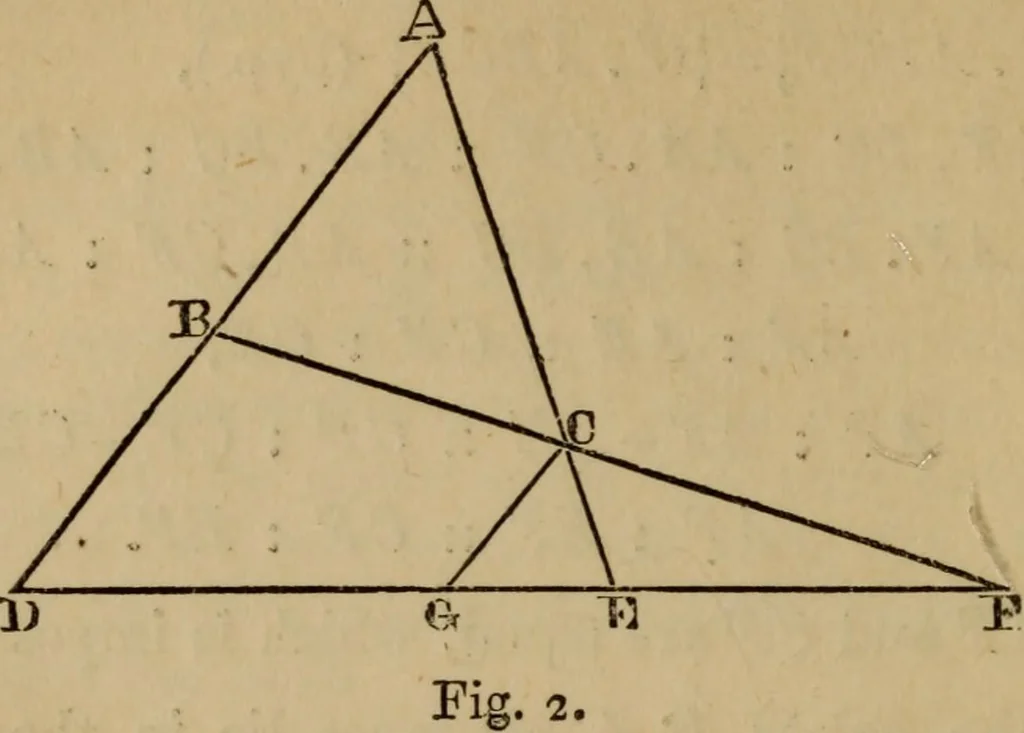 An illustration from Exercises on Euclid and in modern geometry for the use of schools, private students, and junior university students, 1881, leaf 161