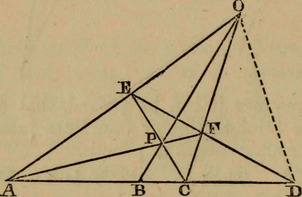 An illustration from Exercises on Euclid and in modern geometry for the use of schools, private students, and junior university students, 1881, leaf 165