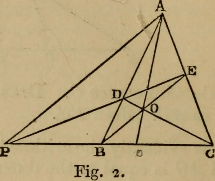An illustration from Exercises on Euclid and in modern geometry for the use of schools, private students, and junior university students, 1881, leaf 171
