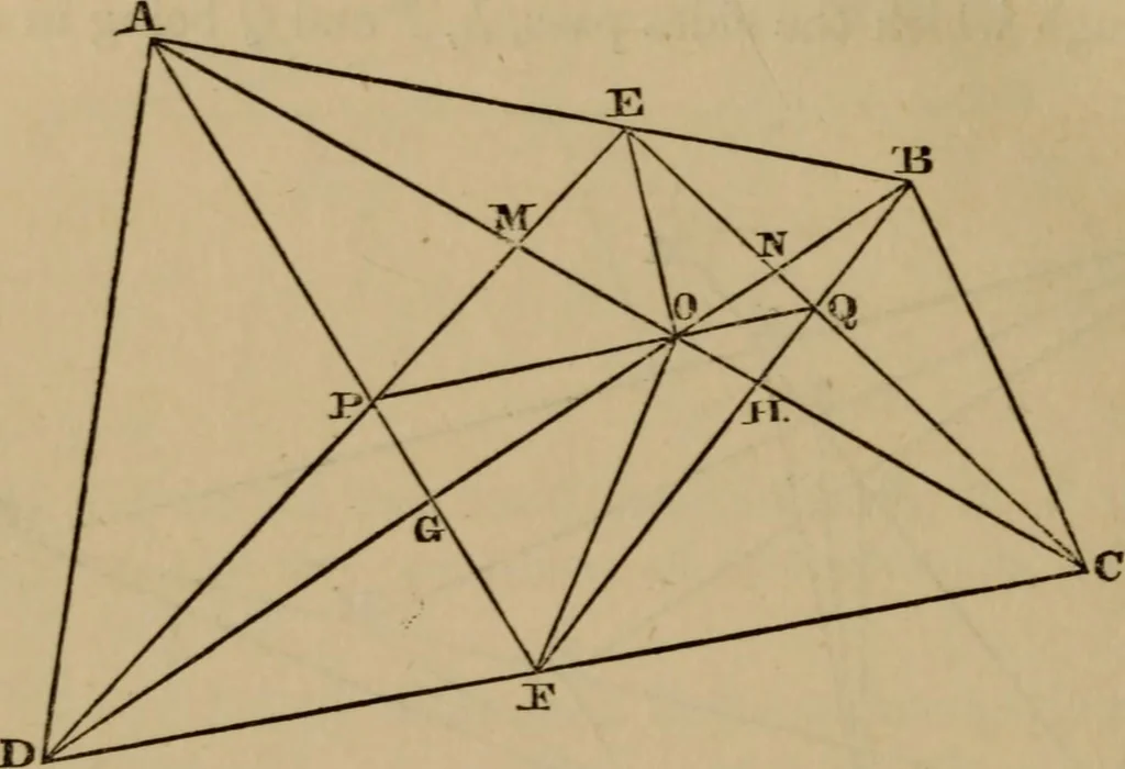 An illustration from Exercises on Euclid and in modern geometry for the use of schools, private students, and junior university students, 1881, leaf 181