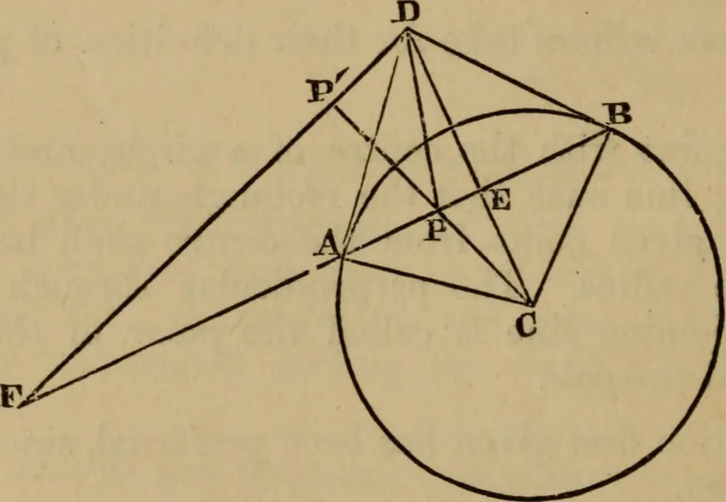 An illustration from Exercises on Euclid and in modern geometry for the use of schools, private students, and junior university students, 1881, leaf 237