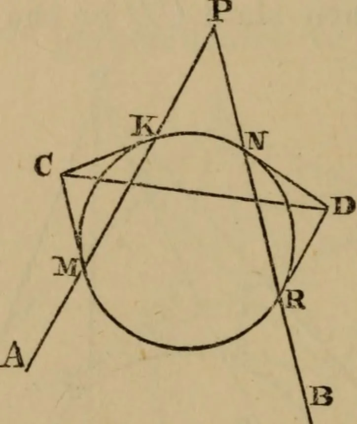 An illustration from Exercises on Euclid and in modern geometry for the use of schools, private students, and junior university students, 1881, leaf 239
