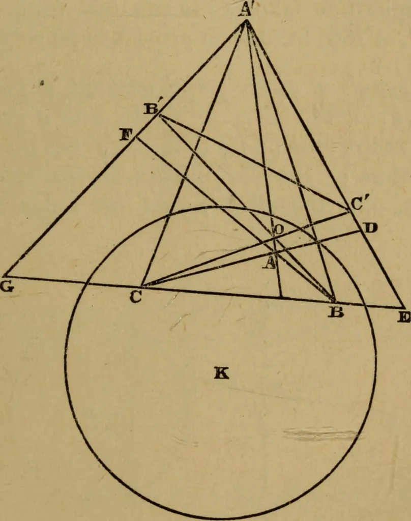 An illustration from Exercises on Euclid and in modern geometry for the use of schools, private students, and junior university students, 1881, leaf 256