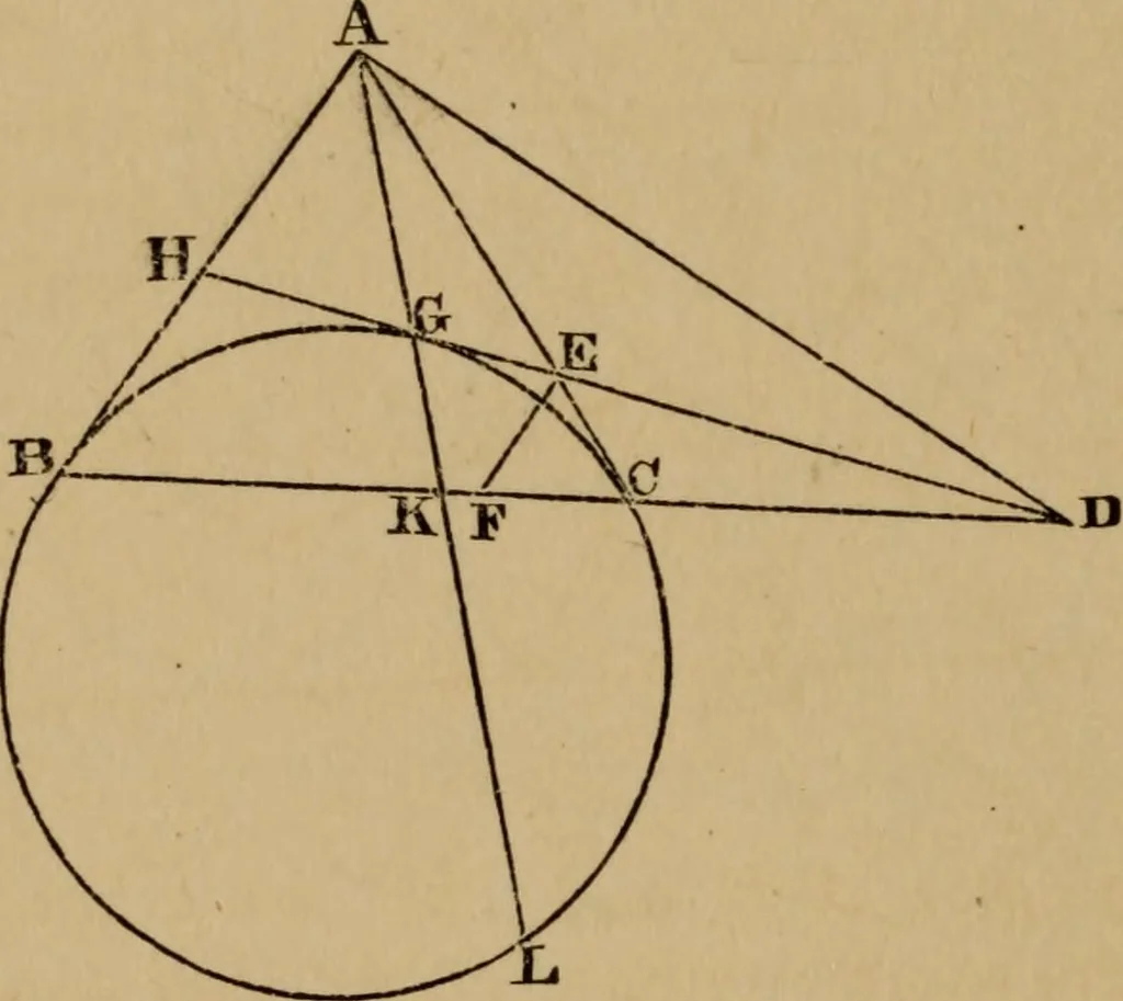 An illustration from Exercises on Euclid and in modern geometry for the use of schools, private students, and junior university students, 1881, leaf 263