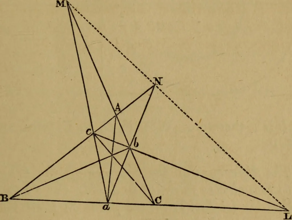 An illustration from Exercises on Euclid and in modern geometry for the use of schools, private students, and junior university students, 1881, leaf 264