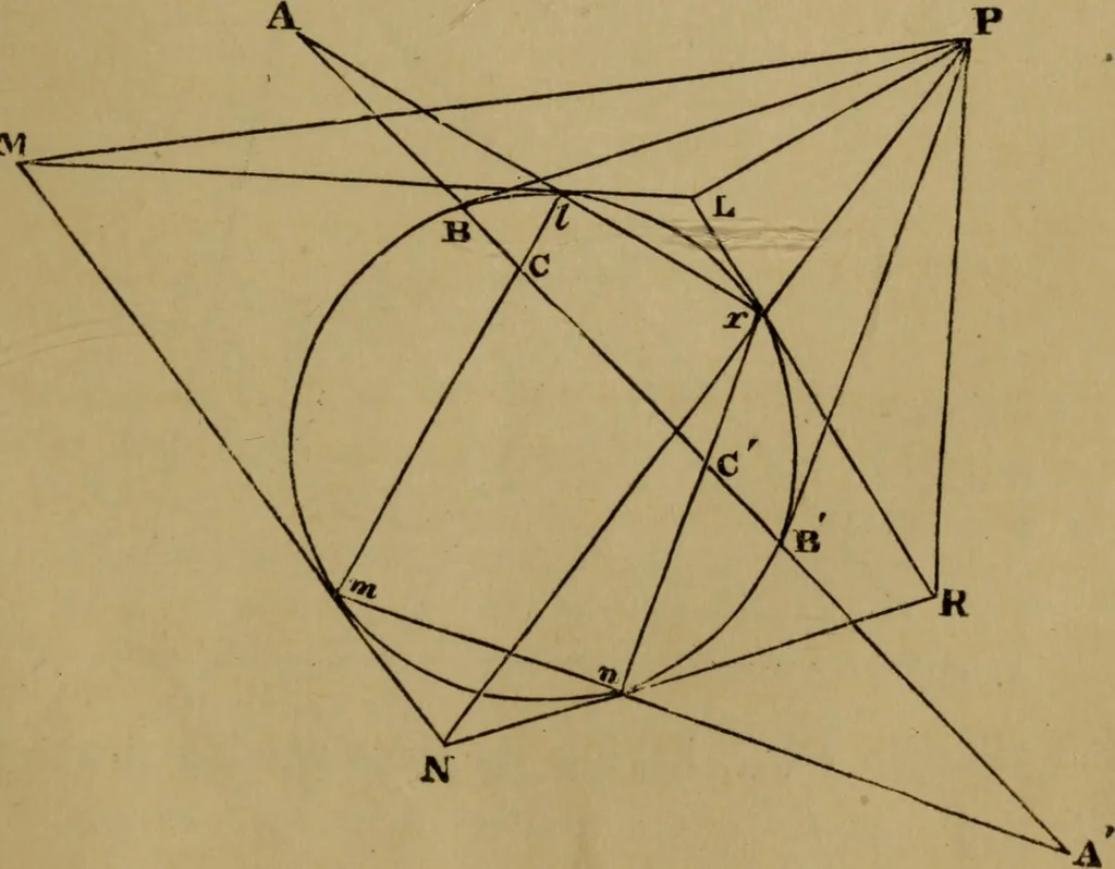 An illustration from Exercises on Euclid and in modern geometry for the use of schools, private students, and junior university students, 1881, leaf 272