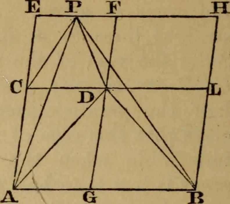 An illustration from Exercises on Euclid and in modern geometry for the use of schools, private students, and junior university students, 1881, leaf 45