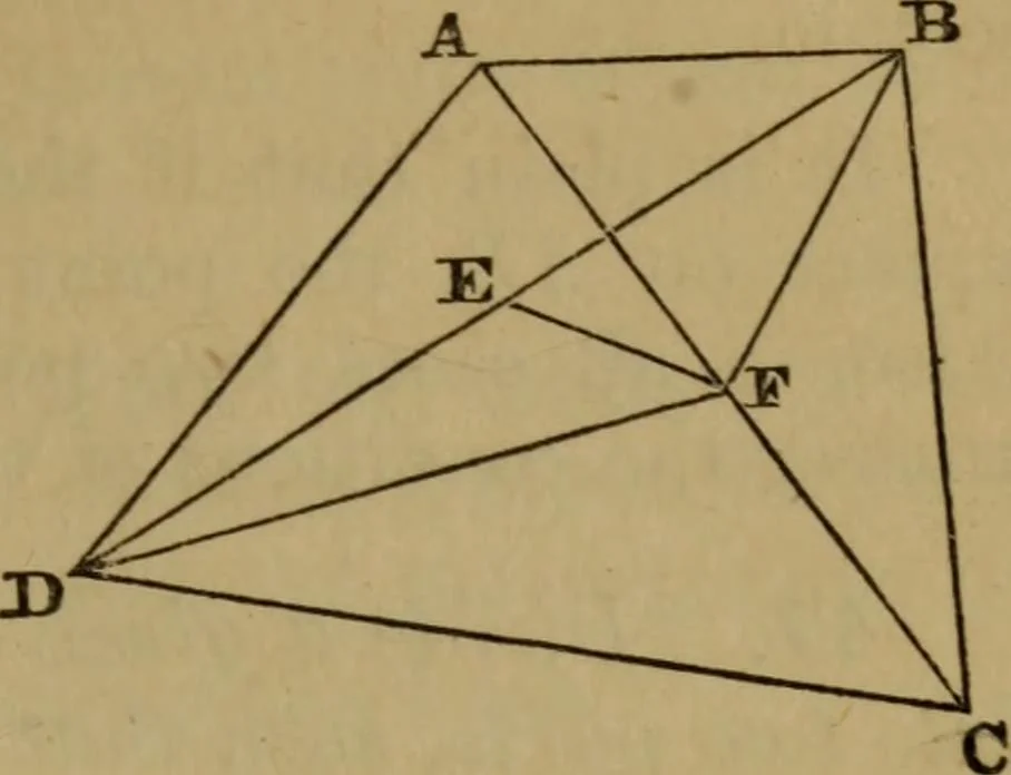 An illustration from Exercises on Euclid and in modern geometry for the use of schools, private students, and junior university students, 1881, leaf 60