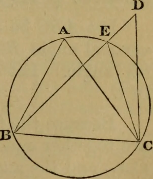 An illustration from Exercises on Euclid and in modern geometry for the use of schools, private students, and junior university students, 1881, leaf 62