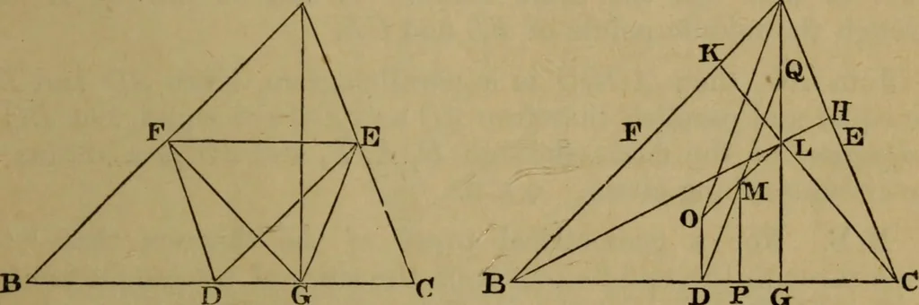 An illustration from Exercises on Euclid and in modern geometry for the use of schools, private students, and junior university students, 1881, leaf 74