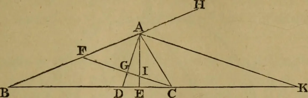An illustration from Exercises on Euclid and in modern geometry for the use of schools, private students, and junior university students, 1881, leaf 80