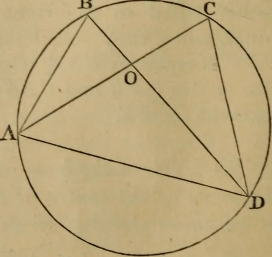 An illustration from Exercises on Euclid and in modern geometry for the use of schools, private students, and junior university students, 1881, leaf 83