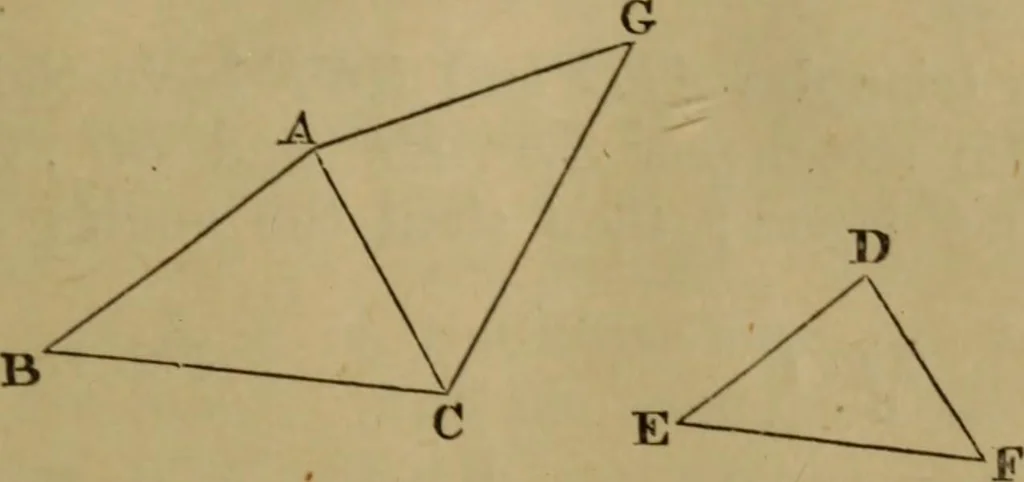 An illustration from Exercises on Euclid and in modern geometry for the use of schools, private students, and junior university students, 1881, leaf 84