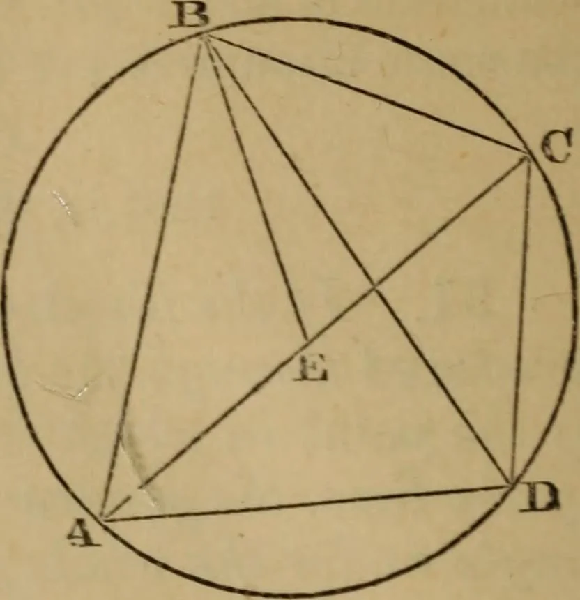 An illustration from Exercises on Euclid and in modern geometry for the use of schools, private students, and junior university students, 1881, leaf 91