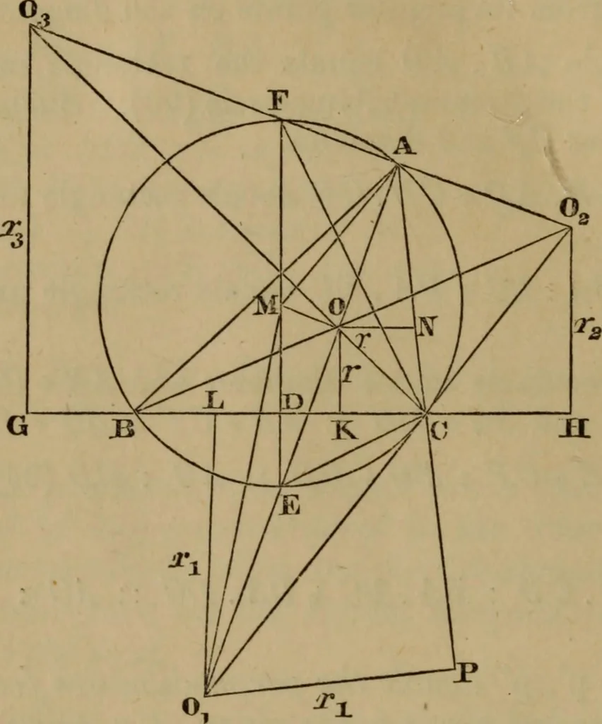 An illustration from Exercises on Euclid and in modern geometry for the use of schools, private students, and junior university students, 1881, leaf 93