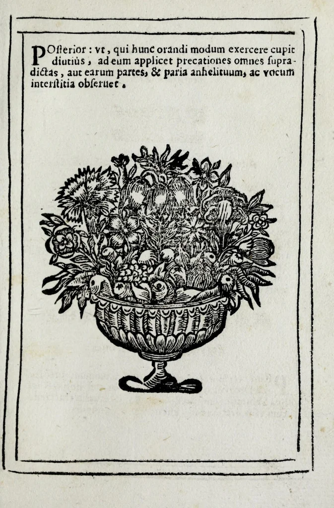 An illustration from Exercitia spiritualia S. Ignatij Loyolae, Societatis Iesu fundatoris : cum breui instructione meditandi ex ipsismet exercitijs deprompta : et breue sanctissimi D.N. Alexandri VII de indulgentia plenaria pro ijs, qui exercentur, 1663, leaf 261