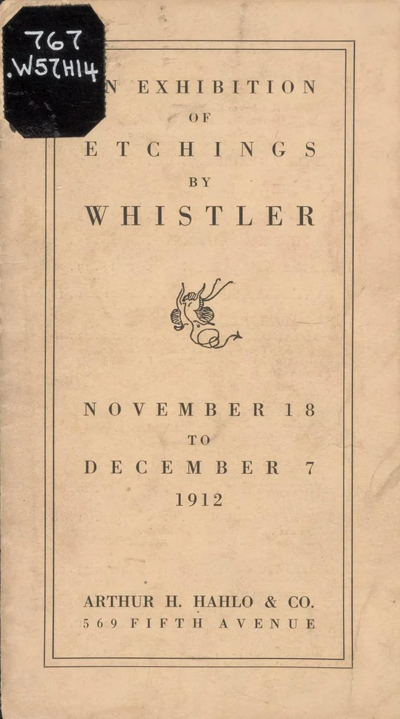 An illustration from An exhibition of etchings by Whistler .., 1912, leaf 1