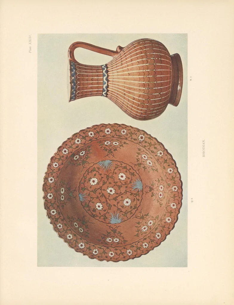 An illustration from Exhibition of the faience of Persia and the nearer East, 1908, leaf 157
