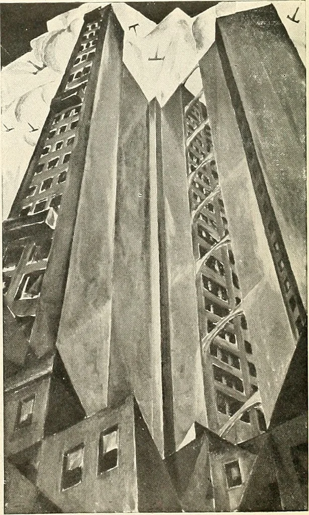 An illustration from Exhibition of American art : June 9th to 5th July, Galerie de la Chambre syndicale des beaux-arts, 1920, leaf 17
