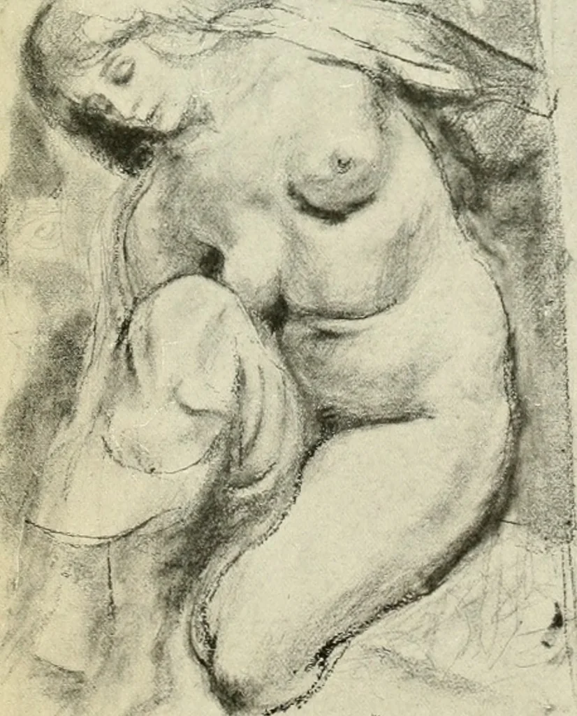 An illustration from Exhibition of American art : June 9th to 5th July, Galerie de la Chambre syndicale des beaux-arts, 1920, leaf 18
