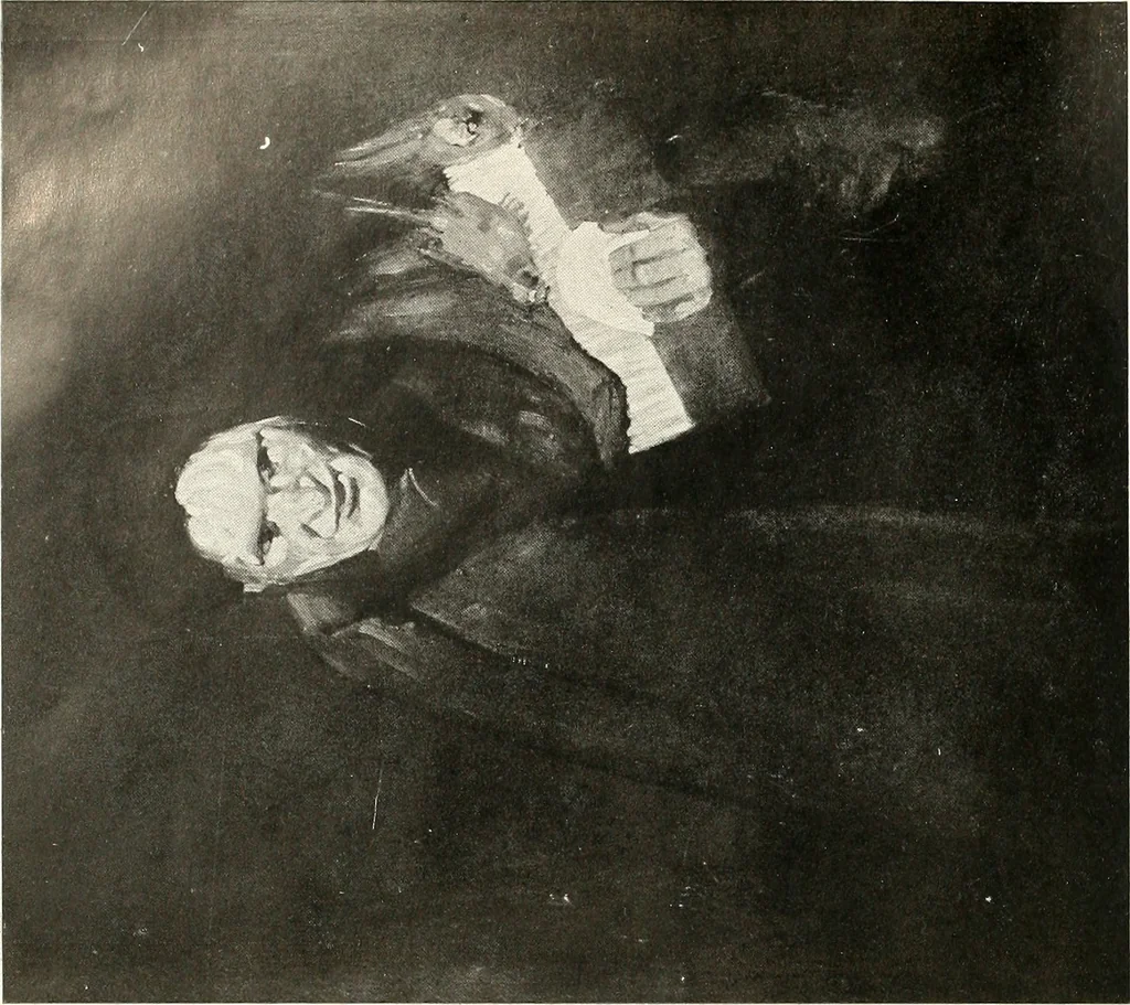 An illustration from Exhibition of American art : June 9th to 5th July, Galerie de la Chambre syndicale des beaux-arts, 1920, leaf 19