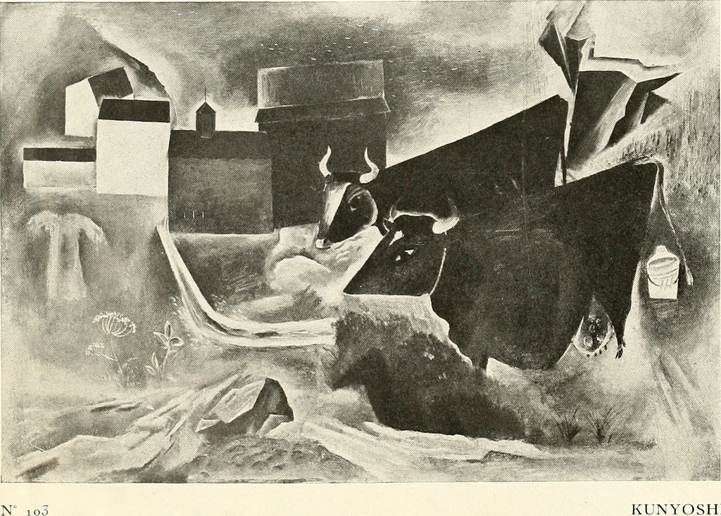 An illustration from Exhibition of American art : June 9th to 5th July, Galerie de la Chambre syndicale des beaux-arts, 1920, leaf 21
