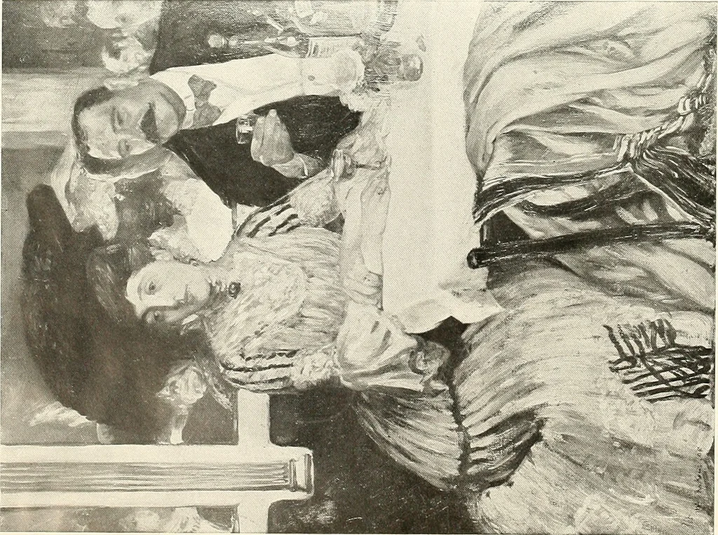 An illustration from Exhibition of American art : June 9th to 5th July, Galerie de la Chambre syndicale des beaux-arts, 1920, leaf 25