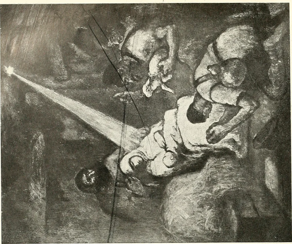 An illustration from Exhibition of American art : June 9th to 5th July, Galerie de la Chambre syndicale des beaux-arts, 1920, leaf 27