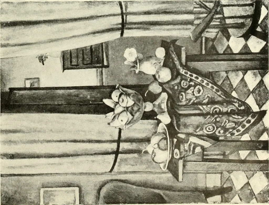 An illustration from Exhibition of American art : June 9th to 5th July, Galerie de la Chambre syndicale des beaux-arts, 1920, leaf 28