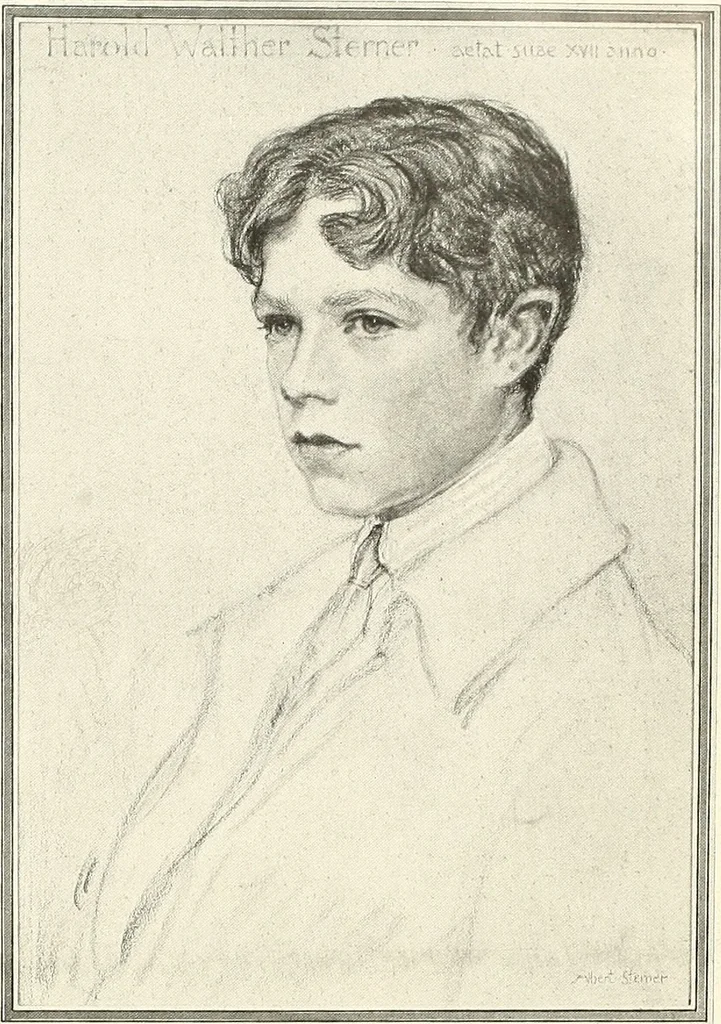 An illustration from Exhibition of American art : June 9th to 5th July, Galerie de la Chambre syndicale des beaux-arts, 1920, leaf 29
