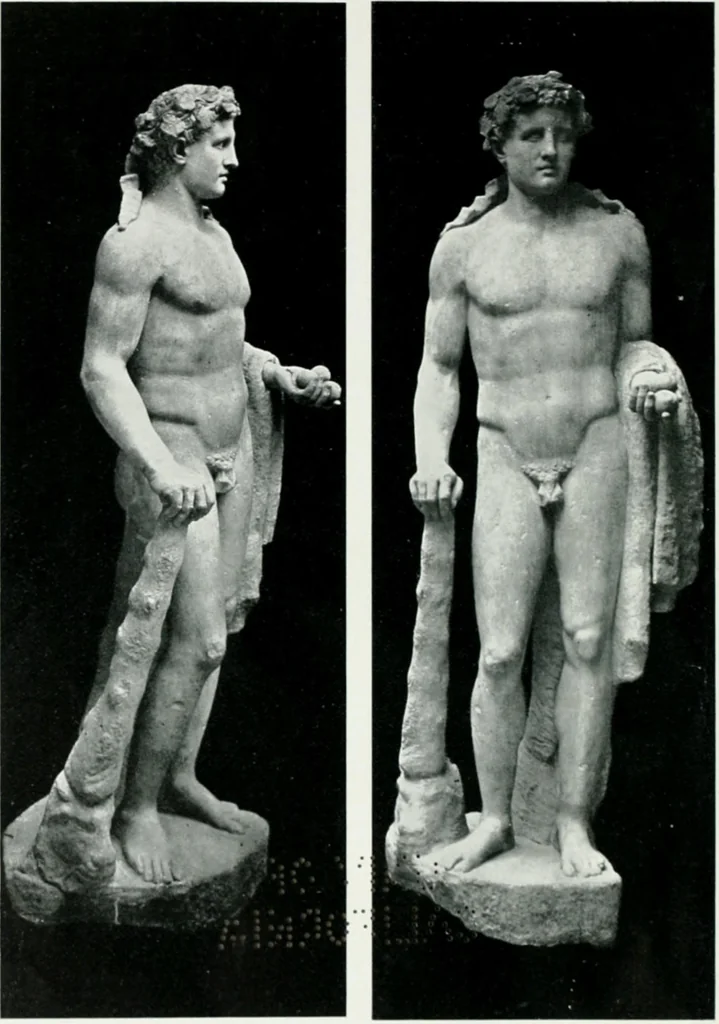 An illustration from An exhibition of antique sculpture, vases, bronzes, &c., &c.,; Egyptian, Greek, Roman and Italian, from the Hope, Peel, Kennedy, Clephan, Hilton Price, and other collections, 1919, leaf 4