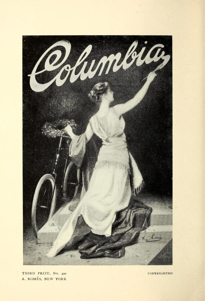An illustration from Exhibition of Columbia bicycle art poster designs, 1896, leaf 16