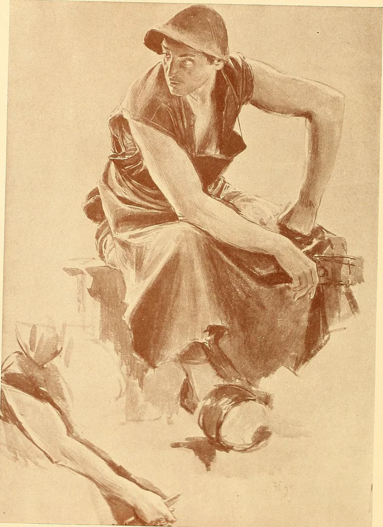 An illustration from Exhibition of contemporary French art : for the relief fund for the families of French soldier artists : Ritz-Carlton Ballroom, New York, January, 1916, 1916, leaf 18