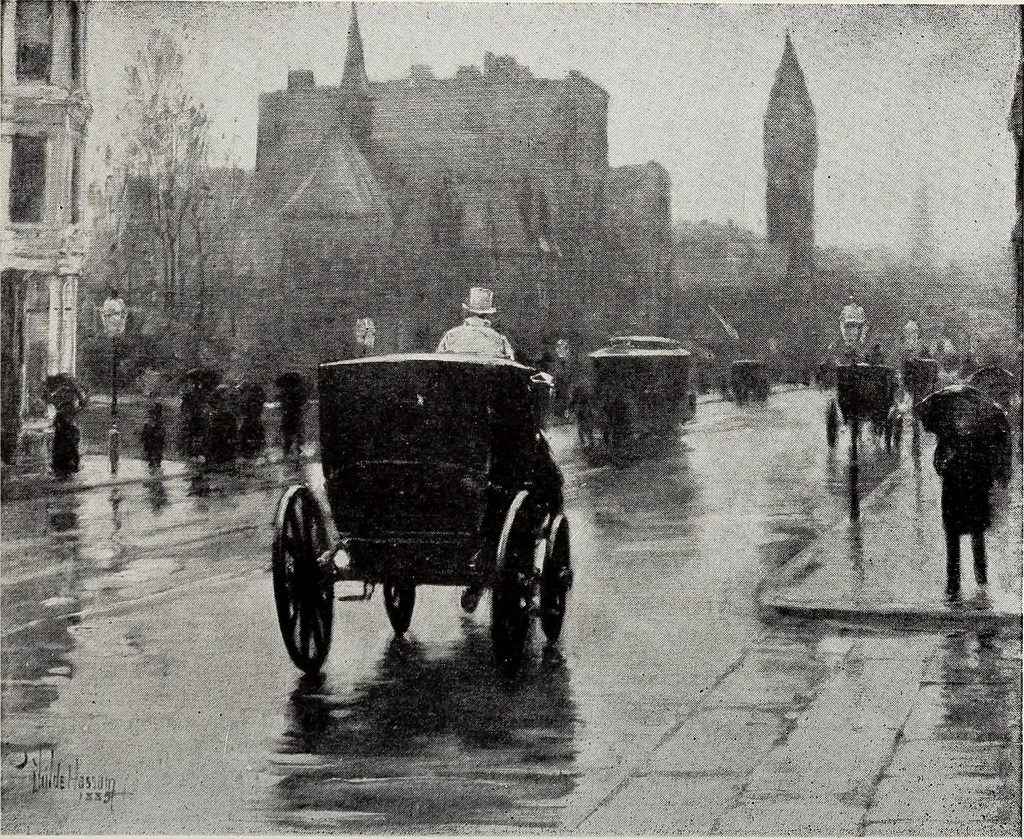 An illustration from Exhibition of contemporary American paintings owned in Worcester County: from April fifth to May tenth, nineteen hundred and fourteen., 1914, leaf 12