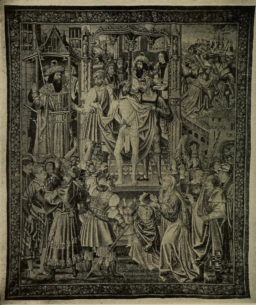 An illustration from An exhibition of gothic tapestries of France and Flanders : April twenty-two to May sixteen, nineteen hundred and twenty, 1920, leaf 13