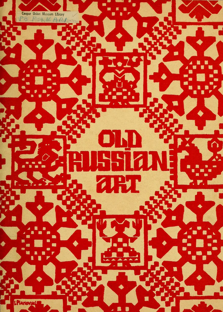 An illustration from Exhibition of national Russian art, 17th, 18th and early 19th centuries : peasant embroideries, costumes, headdresses, hand-woven materials, laces, ikons, articles of silver, copper, etc., 1900, leaf 4