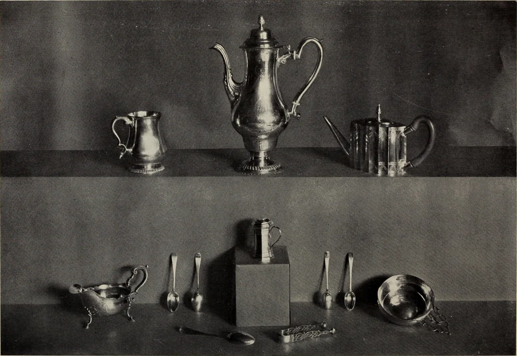 An illustration from Exhibition of old silver owned in Worcester County: June 15th to September 15th, nineteen hundred and thirteen, Worcester Art Museum., 1913, leaf 33