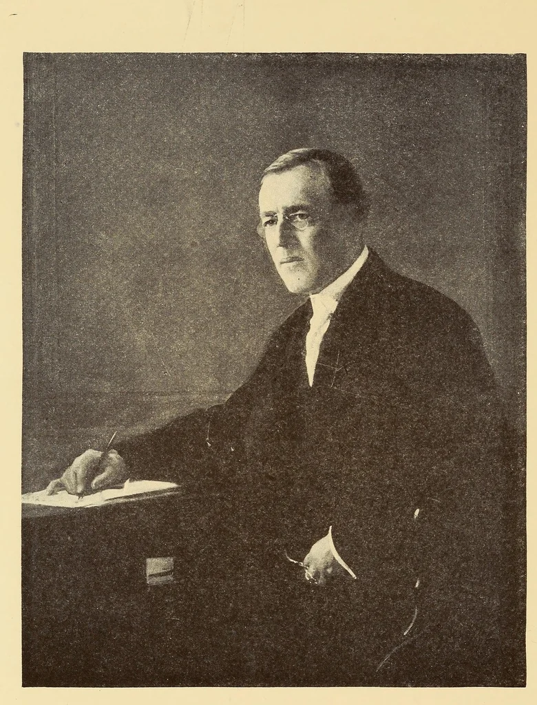 An illustration from Exhibition of war portraits : signing of the Peace treaty, 1919, and portraits of distinguished leaders of America and of the allied nations painted by eminent American artists for presentation to the National Portrait Gallery, 1921, leaf 18