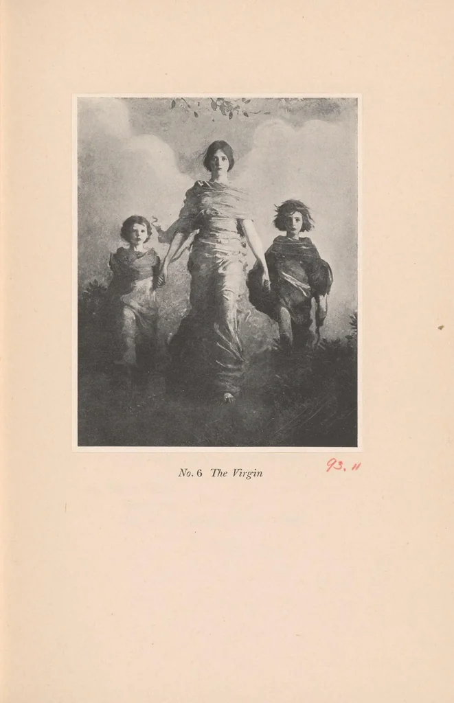 An illustration from Exhibition of paintings by Abbott H. Thayer held at Carnegie Institute, Pittsburgh, April 24-June 30, 1919, leaf 35
