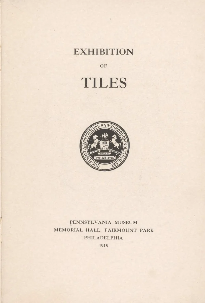 An illustration from Exhibition of tiles, 1915, leaf 5
