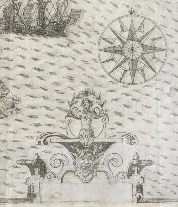 An illustration from Expeditio Francisci Draki equitis Angli in Indias Occidentales A.M.LXXXV. : Quâ vrbes, Fanum D. Iacobi, D. Dominici, D. Augustini & Carthagena captae fuêre. : Additis passim regionum locorúmque omnium tabulis geographicis quàm accuratissimis, 1588, leaf 33