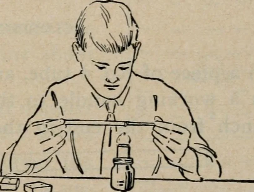 An illustration from Experimental glass blowing for boys, 1920, leaf 23