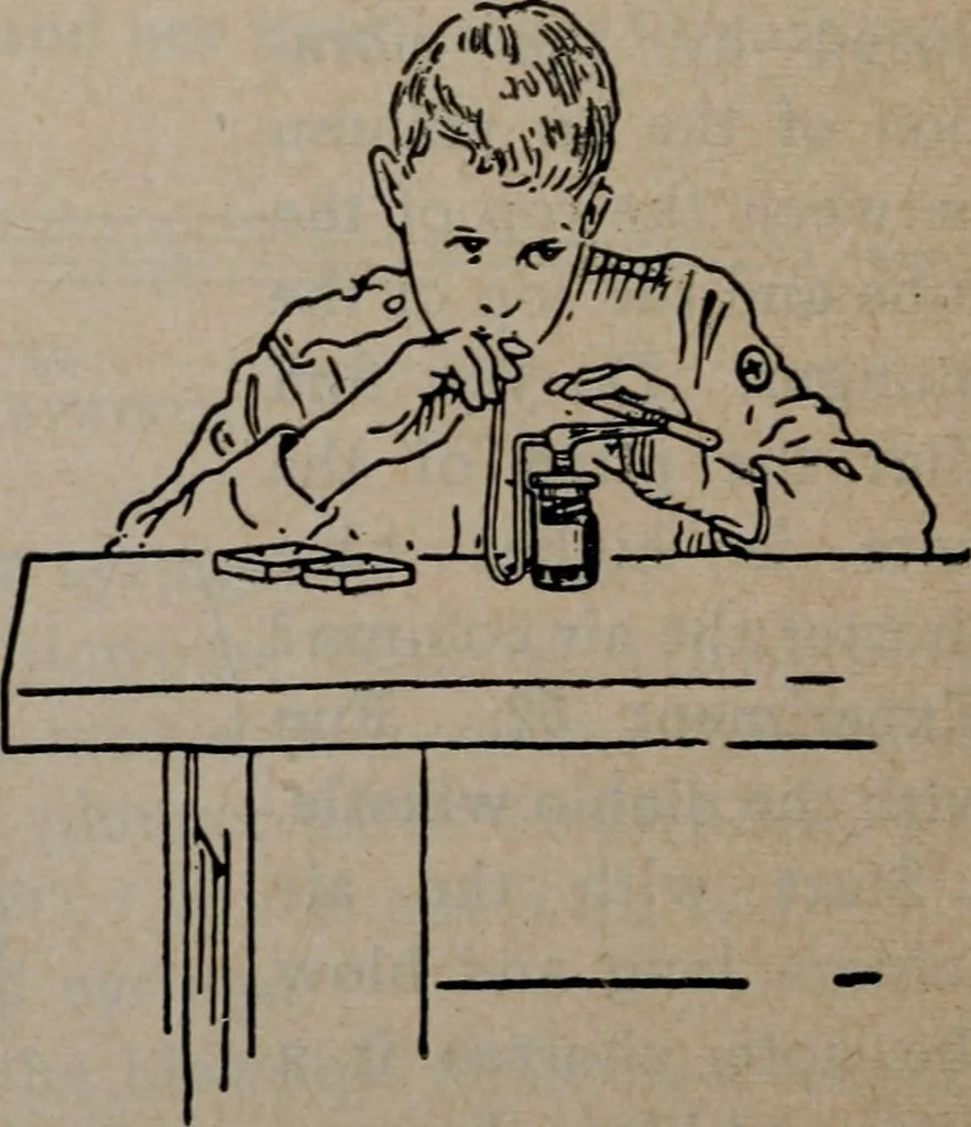 An illustration from Experimental glass blowing for boys, 1920, leaf 44