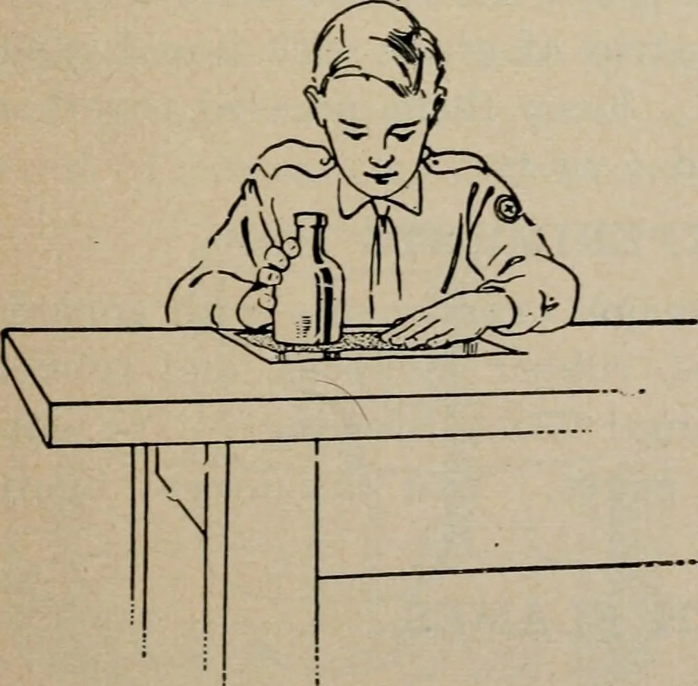 An illustration from Experimental glass blowing for boys, 1920, leaf 55