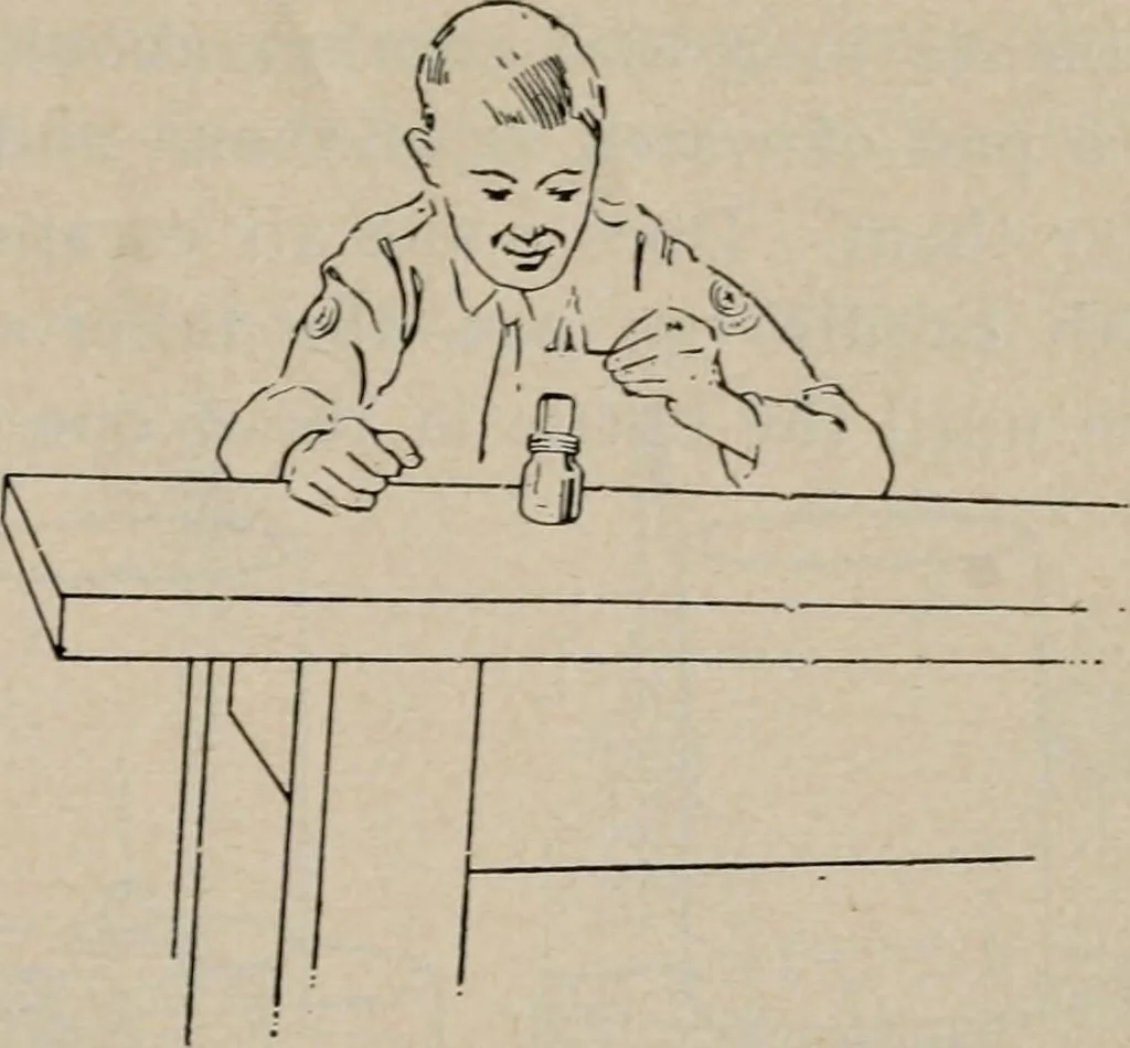 An illustration from Experimental glass blowing for boys, 1920, leaf 57