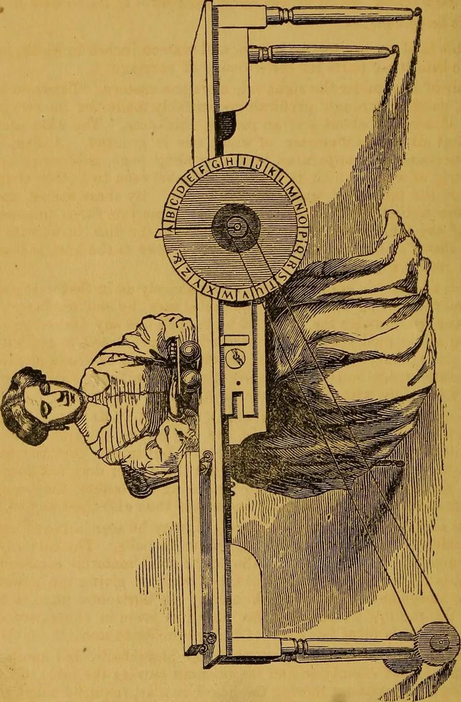 An illustration from Experimental investigation of the spirit manifestations : demonstrating the existence of spirits and their communion with mortals : doctrine of the spirit world respecting heaven, hell, morality, and God : also, the influence of Scripture on the morals of Christians, 1855, leaf 12