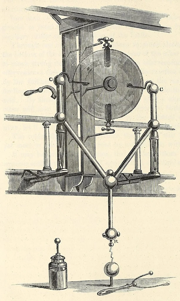 An illustration from Experimental observations, and improvements in apparatus and manipulation : with theoretical suggestions respecting the causes of tornadoes, falling stars, and the Aurora borealis, 1836, leaf 30